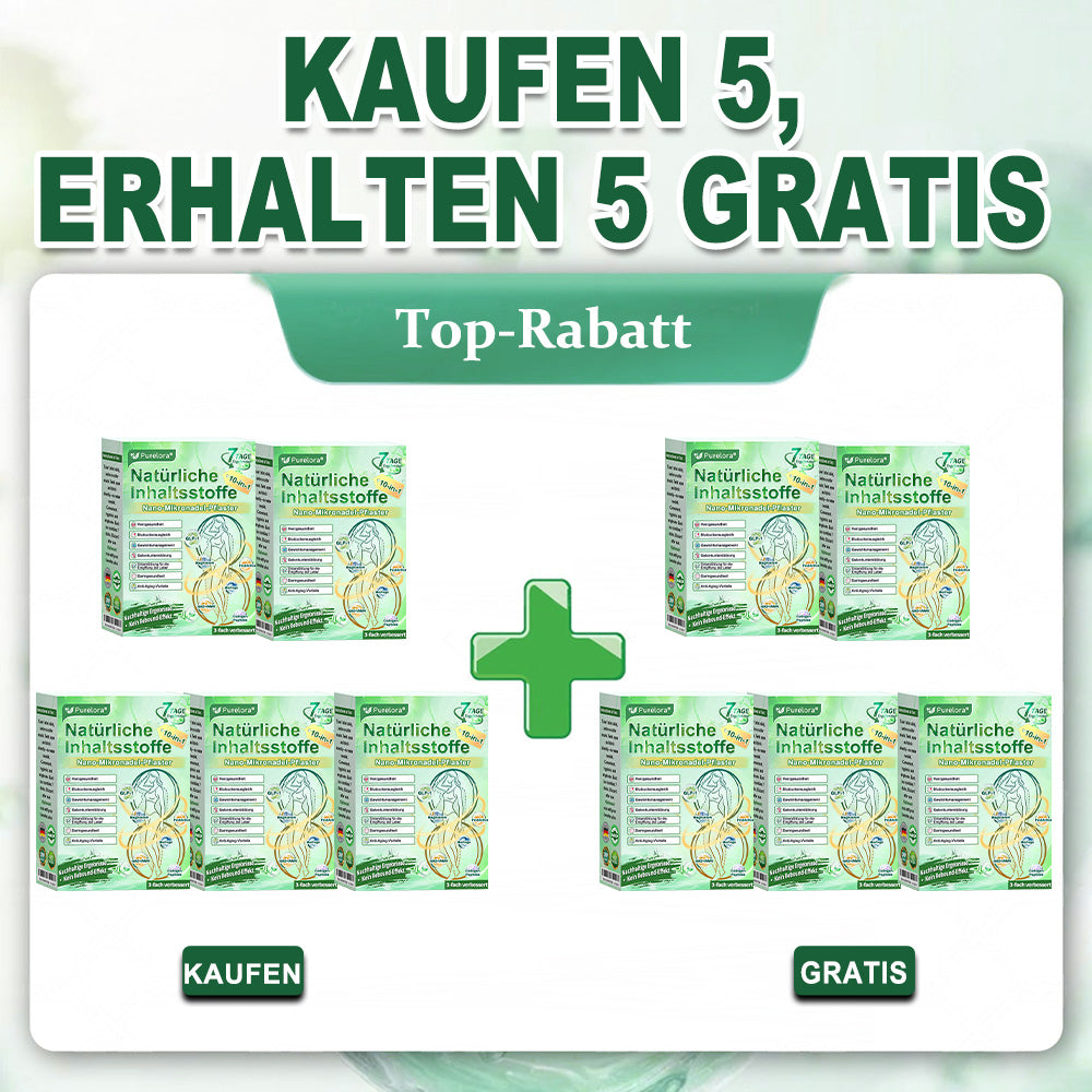 💖𝑶𝒏𝒍𝒊𝒏𝒆-𝑨𝒑𝒐𝒕𝒉𝒆𝒌𝒆💖 | 🇩🇪 Purelora® 10-in-1 Natürliches Inhaltsstoffe Nano-Mikronadel-Pflaster ✅ Unterstützt Gewichtsmanagement, Herz-Kreislauf-Gesundheit, Blutzuckerbalance, Schlaf, Darm- & Gelenkfunktion – strafft die Haut und steigert die Energie.