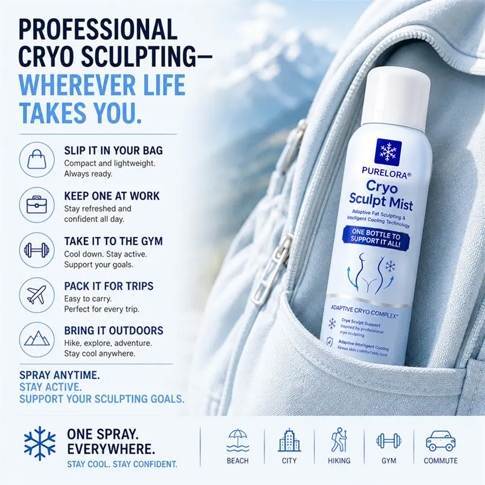 Purelora® 4-in-1 Cryo Sculpt Mist( Instant Cooling • Firm-Looking Skin • Refreshing Comfort • Everyday Body Care)