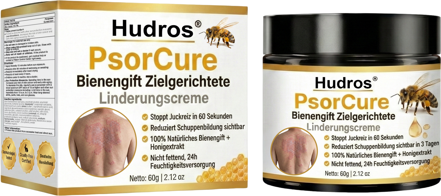 📅👨⚕️ 𝙅𝙖𝙣𝙪𝙖𝙧-𝙆𝙪𝙧 | Hudros® PsorCure Bienengift Zielgerichtete Linderungscreme✨