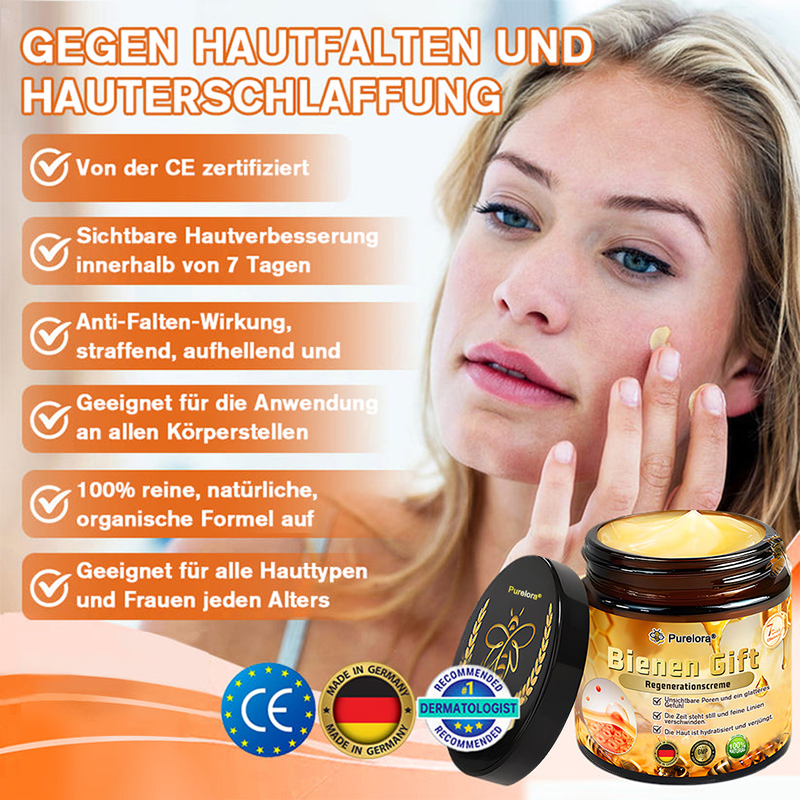 "Hergestellt in Deutschland, Versand aus Deutschland|✅ Offizieller Store✨Purelora® Bienengift Regenerationscreme 🔥 LETZTER TAG 80% RABATT💎"