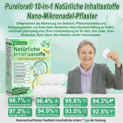 💖𝑶𝒏𝒍𝒊𝒏𝒆-𝑨𝒑𝒐𝒕𝒉𝒆𝒌𝒆💖 | 🌱 Purelora® 10-in-1 Natürliches Inhaltsstoffe Nano-Mikronadel-Pflaster ✅ Unterstützt Gewichtsmanagement, Herz-Kreislauf-Gesundheit, Blutzuckerbalance, Schlaf, Darm- & Gelenkfunktion – strafft die Haut und steigert die Energie.