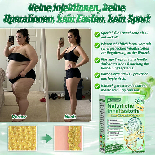 💖𝑶𝒏𝒍𝒊𝒏𝒆-𝑨𝒑𝒐𝒕𝒉𝒆𝒌𝒆💖 | 🇩🇪 Purelora® 10-in-1 Natürliches Inhaltsstoffe Nano-Mikronadel-Pflaster ✅ Unterstützt Gewichtsmanagement, Herz-Kreislauf-Gesundheit, Blutzuckerbalance, Schlaf, Darm- & Gelenkfunktion – strafft die Haut und steigert die Energie.