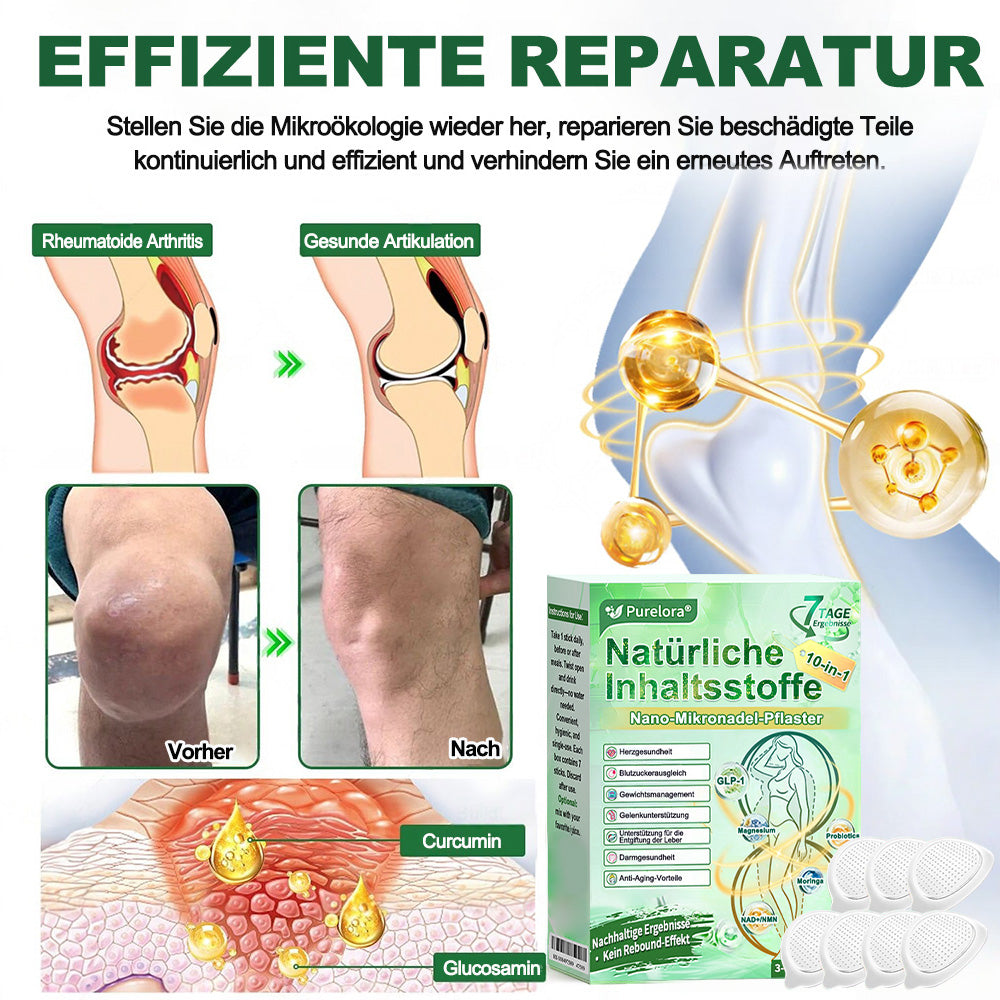 💖𝑶𝒏𝒍𝒊𝒏𝒆-𝑨𝒑𝒐𝒕𝒉𝒆𝒌𝒆💖 | 🌱 Purelora® 10-in-1 Natürliches Inhaltsstoffe Nano-Mikronadel-Pflaster ✅ Unterstützt Gewichtsmanagement, Herz-Kreislauf-Gesundheit, Blutzuckerbalance, Schlaf, Darm- & Gelenkfunktion – strafft die Haut und steigert die Energie.