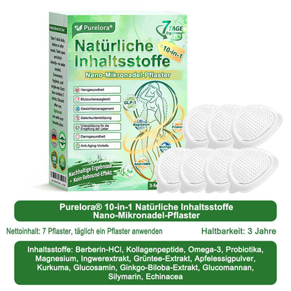 💖𝑶𝒏𝒍𝒊𝒏𝒆-𝑨𝒑𝒐𝒕𝒉𝒆𝒌𝒆💖 | 🇩🇪 Purelora® 10-in-1 Natürliches Inhaltsstoffe Nano-Mikronadel-Pflaster ✅ Unterstützt Gewichtsmanagement, Herz-Kreislauf-Gesundheit, Blutzuckerbalance, Schlaf, Darm- & Gelenkfunktion – strafft die Haut und steigert die Energie.