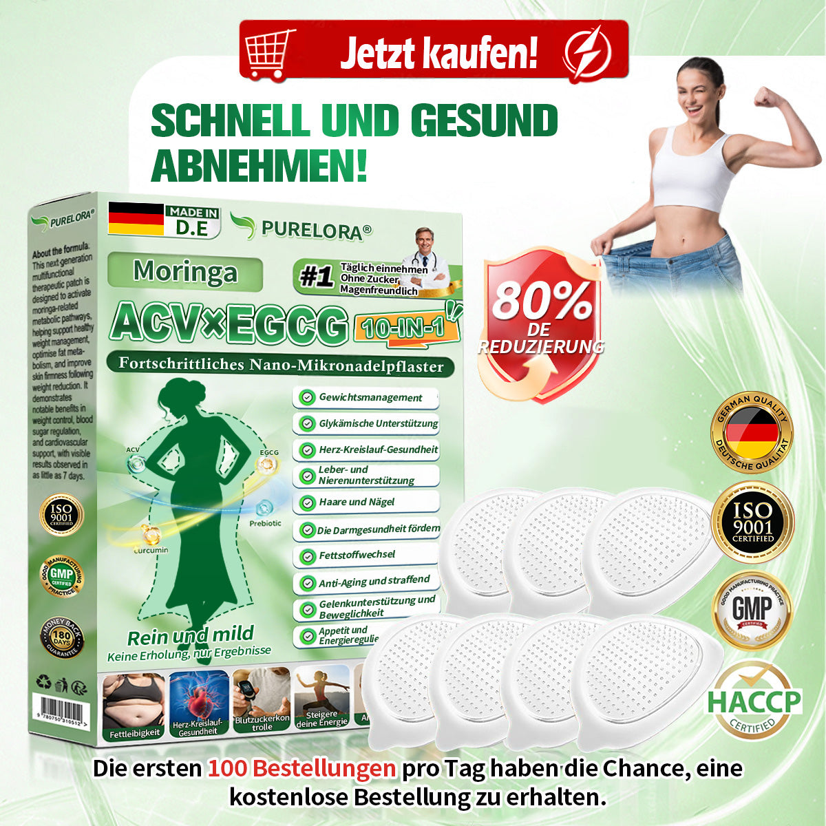 【𝐎𝐟𝐟𝐢𝐳𝐢𝐞𝐥𝐥𝐞𝐫 𝐒𝐡𝐨𝐩👩‍⚕️】𝐏𝐮𝐫𝐞𝐥𝐨𝐫𝐚® 𝐀𝐂𝐕 × 𝐄𝐆𝐂𝐆 𝟏𝟎-𝐢𝐧-𝟏 𝐅𝐨𝐫𝐭𝐬𝐜𝐡𝐫𝐢𝐭𝐭𝐥𝐢𝐜𝐡𝐞𝐬 𝐍𝐚𝐧𝐨-𝐌𝐢𝐤𝐫𝐨𝐧𝐚𝐝𝐞𝐥-𝐏𝐟𝐚𝐬𝐭𝐞𝐫 (𝐍𝐮𝐫 𝐞𝐢𝐧𝐦𝐚𝐥 𝐭ä𝐠𝐥𝐢𝐜𝐡, 𝐬𝐢𝐜𝐡𝐭𝐛𝐚𝐫𝐞 𝐕𝐞𝐫ä𝐧𝐝𝐞𝐫𝐮𝐧𝐠𝐞𝐧 𝐢𝐧 𝟕 𝐓𝐚𝐠𝐞𝐧)✅ 𝐅ü𝐫 𝐅𝐞𝐭𝐭𝐥𝐞𝐢𝐛𝐢𝐠𝐤𝐞𝐢𝐭, 𝐇𝐚𝐮𝐭𝐬𝐭𝐫𝐚𝐟𝐟𝐮𝐧𝐠, 𝐃𝐢𝐚𝐛𝐞𝐭𝐞𝐬, 𝐒𝐜𝐡𝐥𝐚𝐟𝐚𝐩𝐧𝐨𝐞, 𝐆𝐞𝐥𝐞𝐧𝐤𝐩𝐫𝐨𝐛𝐥𝐞𝐦𝐞 𝐮𝐧𝐝 𝐦𝐞𝐡𝐫