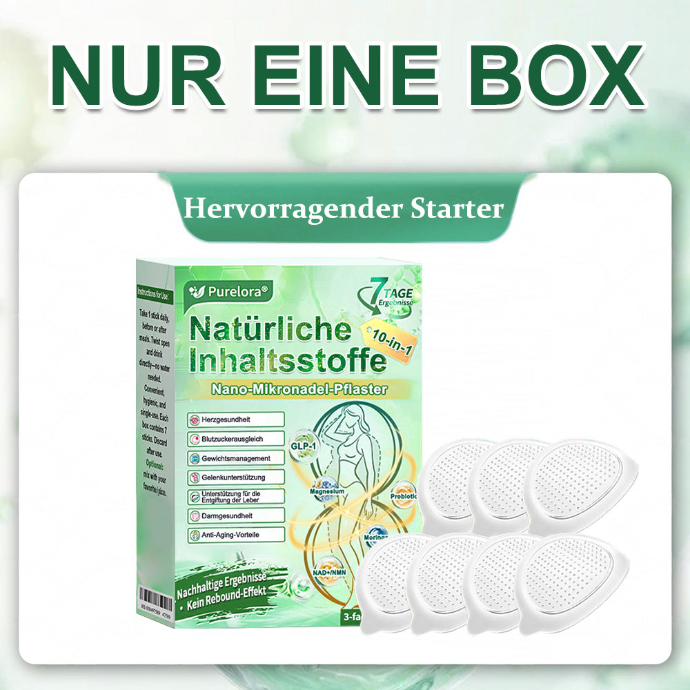 💖𝑶𝒏𝒍𝒊𝒏𝒆-𝑨𝒑𝒐𝒕𝒉𝒆𝒌𝒆💖 | 🌱 Purelora® 10-in-1 Natürliches Inhaltsstoffe Nano-Mikronadel-Pflaster ✅ Unterstützt Gewichtsmanagement, Herz-Kreislauf-Gesundheit, Blutzuckerbalance, Schlaf, Darm- & Gelenkfunktion – strafft die Haut und steigert die Energie.