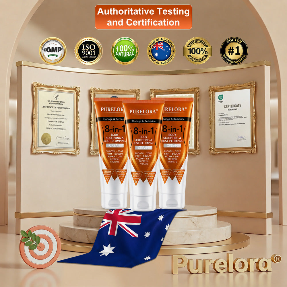 𝐎𝐟𝐟𝐢𝐜𝐢𝐚𝐥 𝐁𝐫𝐚𝐧𝐝 𝐒𝐭𝐨𝐫𝐞 |PURELORA® Moringa & Berberine 8-in-1 Body Sculpting & Bust Plumping Cream Smooth · Firm · Tone · Sculpt · Refresh · Hydrate · Plump · Lift