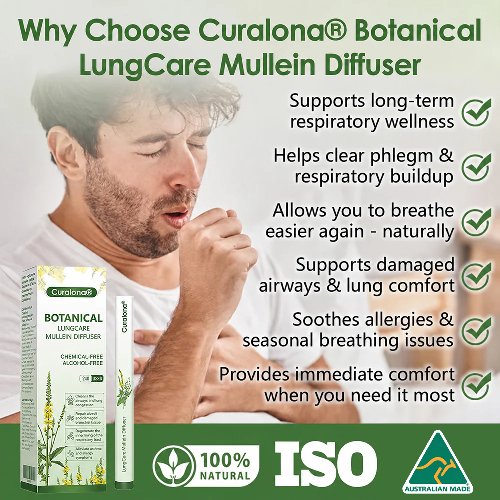 🔥 70% OFF ONLINE SPECIAL – Curalona® Botanical LungCare Mullein Diffuser