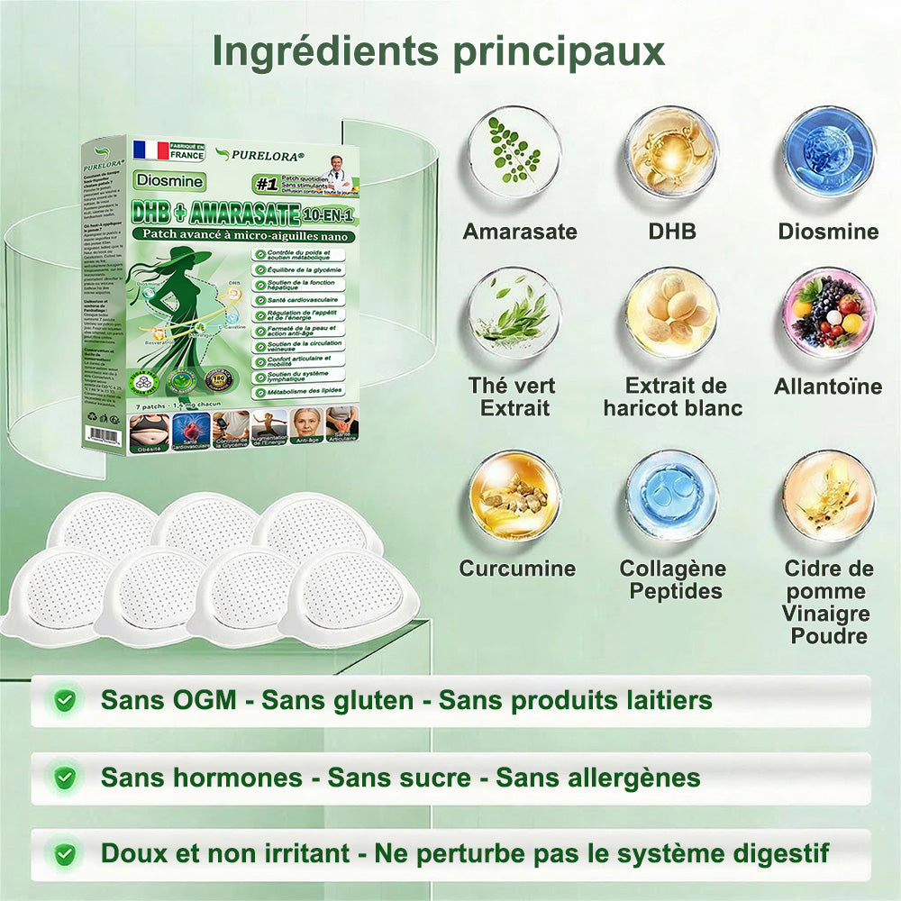 🔥𝐏𝐮𝐫𝐞𝐥𝐨𝐫𝐚® 𝐌𝐞𝐭𝐚𝐛𝐨𝐥𝐢𝐜 𝐌𝐚𝐭𝐫𝐢𝐱 – 𝐏𝐚𝐭𝐜𝐡 𝐍𝐚𝐧𝐨 à 𝐌𝐢𝐜𝐫𝐨𝐧𝐞𝐞𝐝𝐥𝐞𝐬 𝟏𝟎-𝐞𝐧-𝟏 𝐃𝐇𝐁 + 𝐀𝐦𝐚𝐫𝐚𝐬𝐚𝐭𝐞