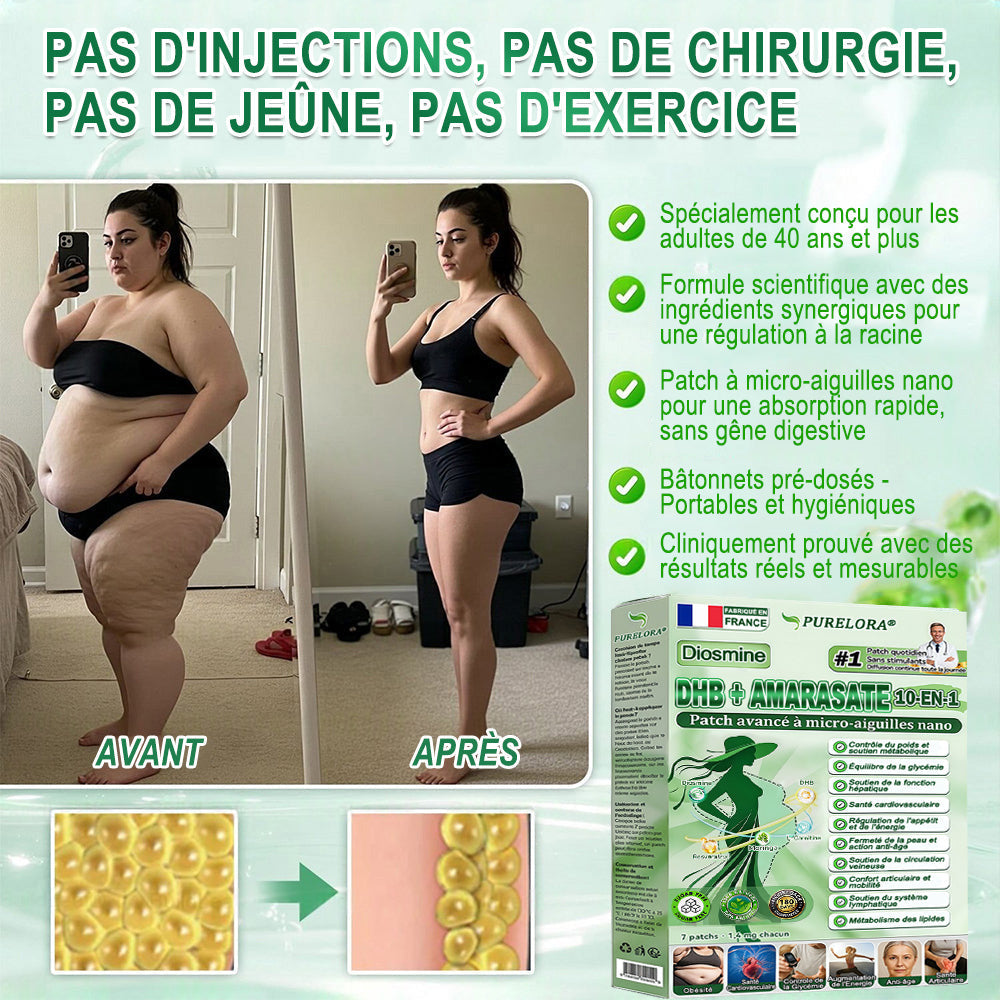 🔥𝐏𝐮𝐫𝐞𝐥𝐨𝐫𝐚® 𝐌𝐞𝐭𝐚𝐛𝐨𝐥𝐢𝐜 𝐌𝐚𝐭𝐫𝐢𝐱 – 𝐏𝐚𝐭𝐜𝐡 𝐍𝐚𝐧𝐨 à 𝐌𝐢𝐜𝐫𝐨𝐧𝐞𝐞𝐝𝐥𝐞𝐬 𝟏𝟎-𝐞𝐧-𝟏 𝐃𝐇𝐁 + 𝐀𝐦𝐚𝐫𝐚𝐬𝐚𝐭𝐞