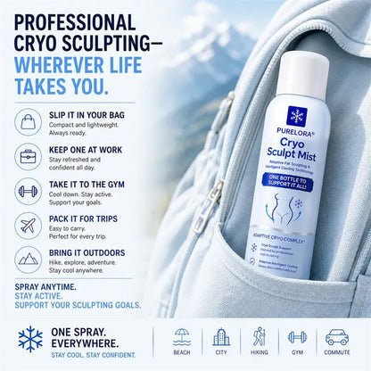 🤩Purelora® 4-in-1 Cryo Sculpt Mist🇦🇺( Instant Cooling • Firm-Looking Skin • Refreshing Comfort • Everyday Body Care)
