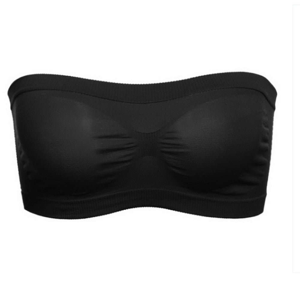 Spring Summer Women Bra Seamless Tube Top Bra Strapless Bandeau Push up Bra Women's Underwear Basic Stretch Underwear Lingerie