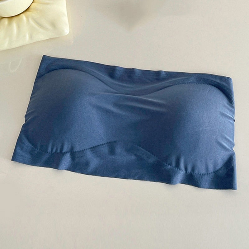 Spring Summer Women Bra Seamless Tube Top Bra Strapless Bandeau Push up Bra Women's Underwear Basic Stretch Underwear Lingerie